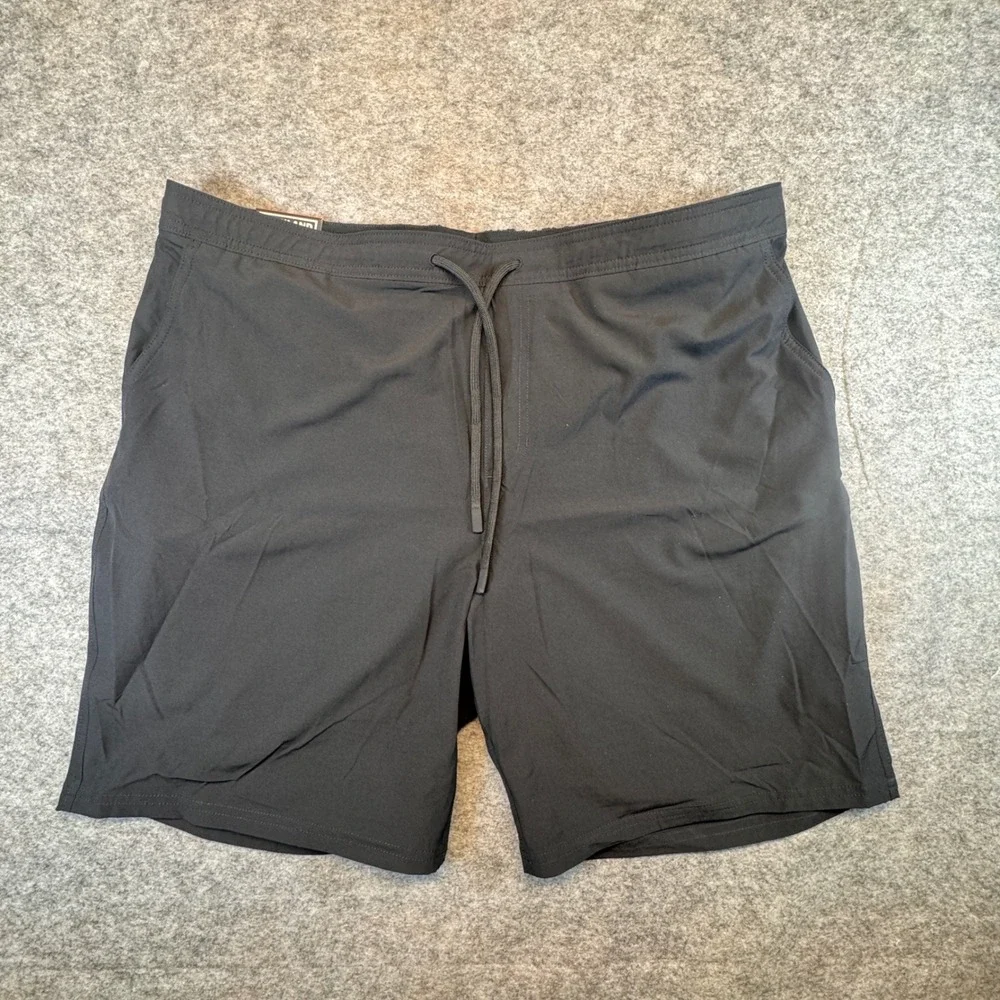 Kirkland Signature Mens Black Swim Shorts XXL Recycled‎ Stretch Trunks 7771397